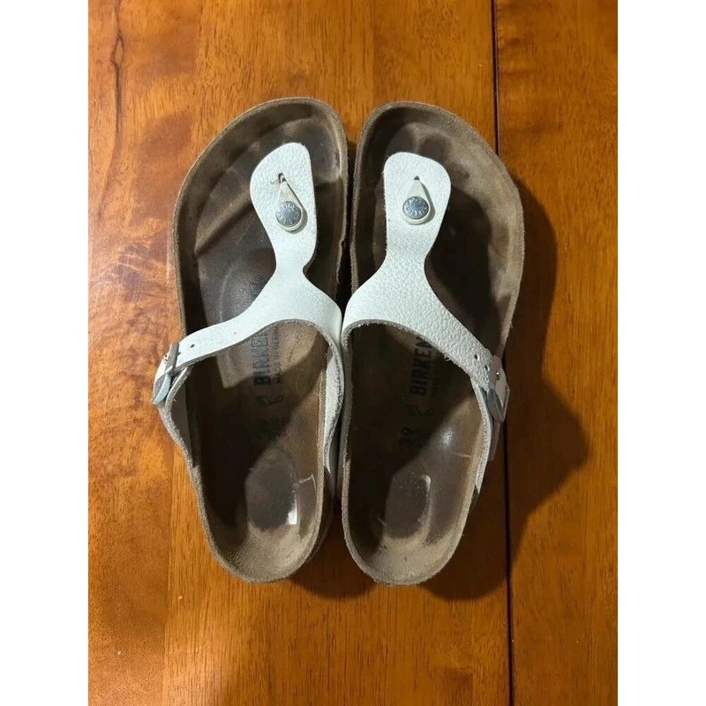 Birkenstock Gizeh White Thong Sandals Size 39